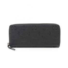 Louis Vuitton Portefeuille Clemence Round Long Wallet in Monogram Empreinte Leather, Women's, Black,