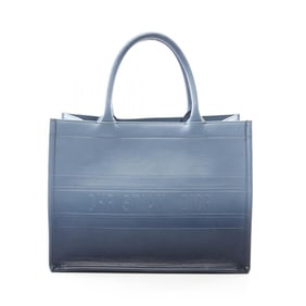 Christian Dior Dior BOOK TOTE Medium Tote Bag, Leather, Women's, Blue, M1296ZGSB