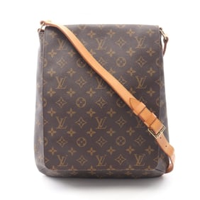 Louis Vuitton Musette Shoulder Bag, PVC-Coated Canvas and Leather, Monogram, Women's, Brown, M51256