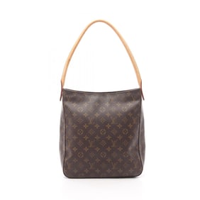 Louis Vuitton Looping GM Shoulder Bag, PVC-Coated Canvas and Leather, Monogram, Women's, Brown,
