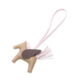 Hermes Hermès Rodeo Pegasus PM in Beige Marfa, Mauve Pale, and Mocha. Charm accessory by Anjo