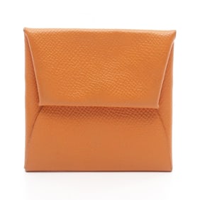 Hermes Hermès Bastia coin case wallet in calfskin leather with Epsom leather, orange for women