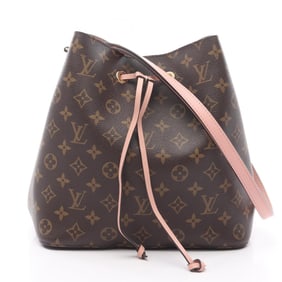 Louis Vuitton NeoNoe Shoulder Bag, PVC-Coated Canvas and Leather, Monogram, Women's, Brown/Pink,