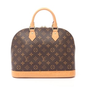 Louis Vuitton Alma Handbag, PVC-Coated Canvas and Leather, Monogram, Women's, Brown, M53151
