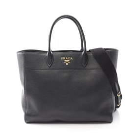 Prada VIT.DAINO Tote Bag, Leather, Women's, Black