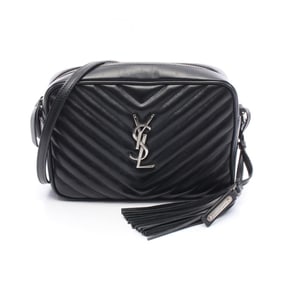Yves Saint Laurent Saint Laurent Paris LOU Monogram Shoulder Bag, Leather, Women's, Black, 574494