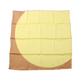 Hermès HERMES Carré 70 MEGA POIS Silk Scarf for Women in Yellow/Brown