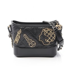 CHANEL Gabrielle de Chanel Small Hobo Shoulder Bag, Leather, Women's, Black