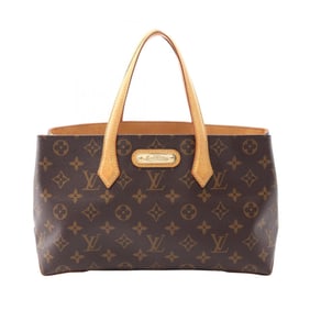Louis Vuitton Wilshire PM Handbag, PVC-Coated Canvas and Leather, Monogram, Women's, Brown, M45643