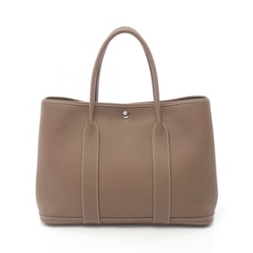 Hermes Hermès Garden Party PM Tote Bag in Negonda Leather, Brown, for Women