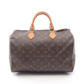 Louis Vuitton Speedy 35 Handbag, PVC-Coated Canvas and Leather, Monogram, Women's, Brown, M41524