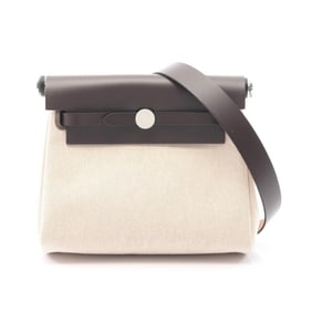 Hermes Hermès Airbag Zip Mini Shoulder Bag, Canvas and Leather, Toile H / Vache Hunter H, Women's,