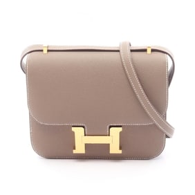 Hermes Hermès Constance 3 Mini Shoulder Bag, Leather, Epsom Women's, Brown