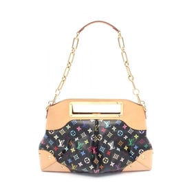 Louis Vuitton Judy GM Handbag, PVC-Coated Canvas and Leather, Monogram Multicolore, Women's, Black,