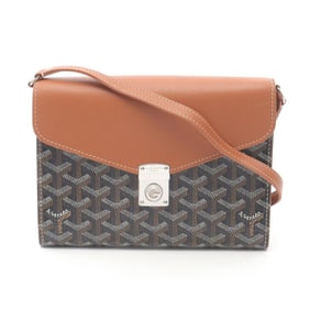 Goyard Sheepskin Pouch Wallet Shoulder Bag in PVC-Coated Canvas and Leather, Women's,
