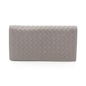 Bottega Veneta Intrecciato Leather Bi-fold Long Wallet for Men and Women in Beige