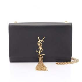 Yves Saint Laurent Saint Laurent Paris Kate Monogram Shoulder Bag in Black Leather