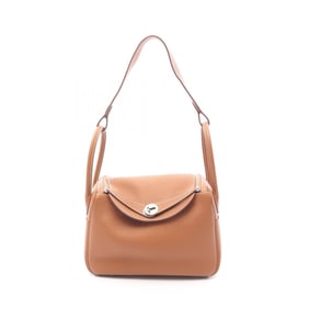 Hermes Hermès Lindy 26 Shoulder Bag in Taurillon Clemence Leather, Brown, for Women