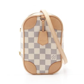 Louis Vuitton Neocapi Shoulder Bag, PVC-Coated Canvas and Leather, Damier Azur, Women's, White,