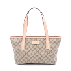 Gucci GG Supreme Handbag, PVC-Coated Canvas and Leather, Women's, Beige/Brown, 181086