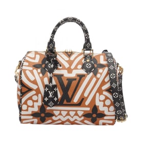 Louis Vuitton Speedy Bandouliere 25 LV Crafty Handbag, PVC-Coated Canvas Monogram Giant, Women's,
