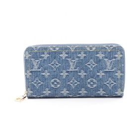 Louis Vuitton Zippy Wallet, Monogram Denim, Round Long Men's/Women's, Blue, M82958