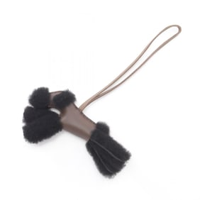 Hermes Hermès Anjo Milo Buddy Charm, Mouton Leather, Brown/Black/Etoupe, for Women