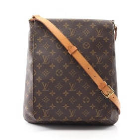 Louis Vuitton Musette Shoulder Bag, PVC-Coated Canvas and Leather, Monogram, Women's, Brown, M51256