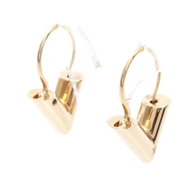 Louis Vuitton Essential V Hoop Earrings, Gold-Plated, Women's