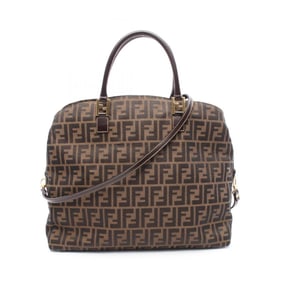 Fendi tote bag, canvas and leather, women's, brown