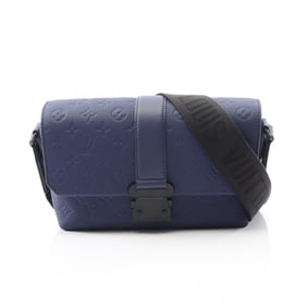 Louis Vuitton S-Cape Messenger Shoulder Bag in Monogram Taurillon Leather, Men's Blue, M11692