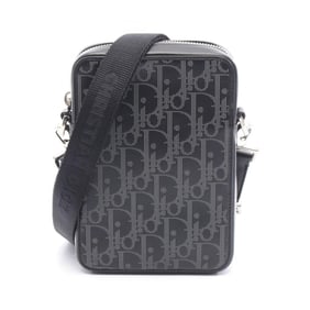 Christian Dior Dior World Tour Messenger Pouch Oblique Shoulder Bag Leather Men's Black/Gray