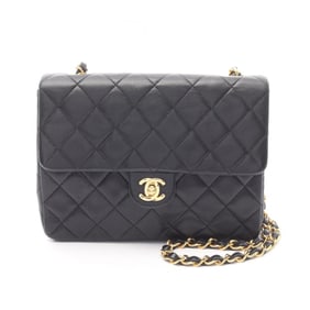 CHANEL Mini Matelasse 20 Shoulder Bag, Lambskin Leather, Women's, Black