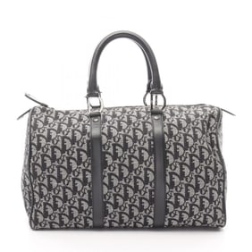 Christian Dior Dior Trotter handbag, canvas and leather, women's, gray black