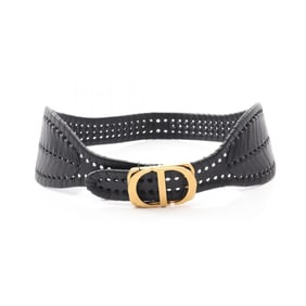 Christian Dior Dior 30 MONTAIGNE Belt, Leather, Women's, Black, B0047CRBW90085
