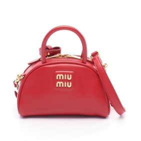 Miu Miu Miu handbag, leather, women's, red, 5BP085