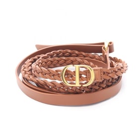 Christian Dior Dior Women's Brown Leather Double Belt (B0088UBCW44M85)