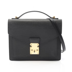 Louis Vuitton Monceau handbag in Epi leather, black, M52122
