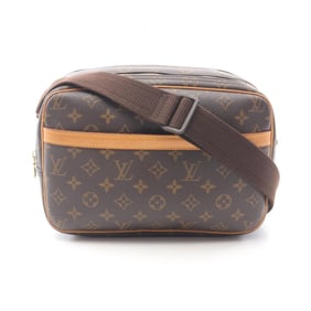 Louis Vuitton Reporter PM Shoulder Bag, Coated Canvas and Leather, Monogram, Women's, Brown, M45254
