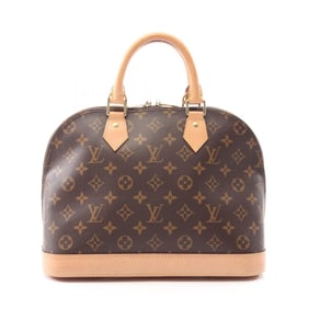 Louis Vuitton Alma Handbag, Coated Canvas and Leather, Monogram, Women's, Brown, M53151