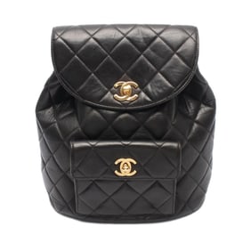CHANEL Matelasse Backpack Bag in Lambskin Leather for Women, Black