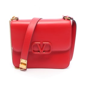 Valentino V-Sling Shoulder Bag, Leather, Women's, Red, SW0B0F01RQR