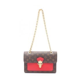 Louis Vuitton Victoire Shoulder Bag, Coated Canvas and Leather, Monogram, Women's, Brown Red, M41731