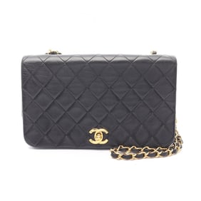 CHANEL Matelasse Full Flap Shoulder Bag in Lambskin Leather, Black