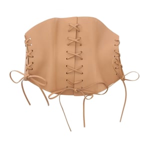 Christian Dior Dior D-Lace Corset Belt, Leather, Women's, Brown, B0103CGDK34U75