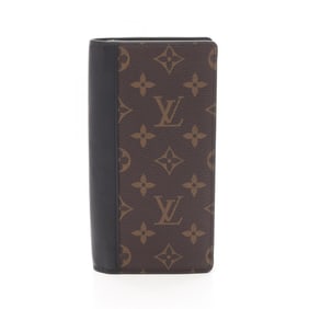 Louis Vuitton Portefeuille Brazza Bifold Long Wallet, Leather and Coated Canvas, Monogram Macassar,