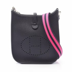Hermes Hermès Evelyn TPM Shoulder Bag in Taurillon Clemence Leather, Navy Blue