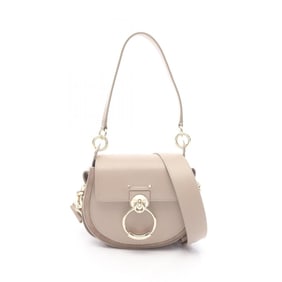 Chloé Chloe TESS small handbag in leather and suede, beige.