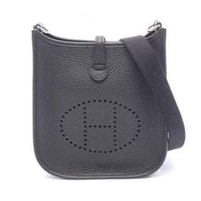 Hermes Hermès Evelyn TPM Shoulder Bag in Taurillon Clemence Leather, Black