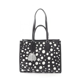 Louis Vuitton x Yayoi Kusama On the Go MM Tote Bag in Monogram Empreinte Leather, Black, M46389